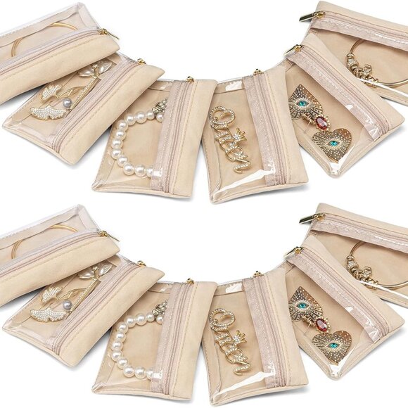 Jewelry - Travel Jewelry Bags - 12pcs Storage Pouches Organizer Case for Women